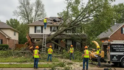 Emergency tree removal after storm damage in Centerville, Salt Lake City UT restoring property safety