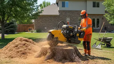 Professional stump grinding service removing tree stumps in West Jordan, Salt Lake City, UT