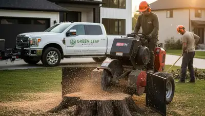 Professional stump removal service in Salt Lake City, UT with expert tree care equipment
