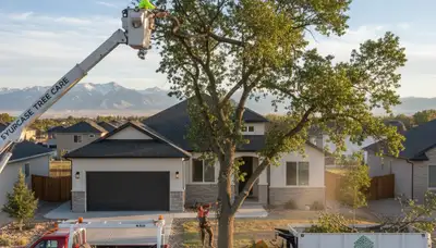 Professional tree removal service in Salt Lake City UT safely clearing residential property